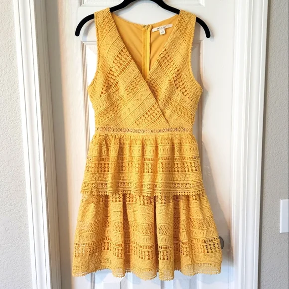 Miami Dresses | Mustard Yellow Lace Dress | Color: Yellow | Size: S | Dgru77's Closet